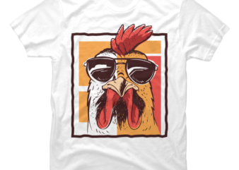 Cool Chicken t shirt vector file