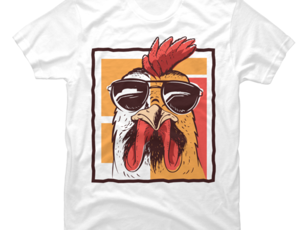 Cool chicken t shirt vector file