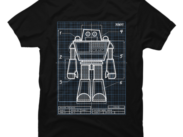 Cool Kid Blueprint Robot - Buy t-shirt designs