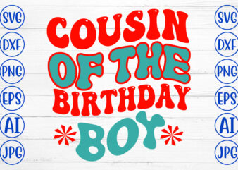 Cousin Of The Birthday Boy Retro SVG