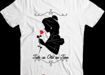 The Beauty in the Flowers of the Devil, Girl Svg, Tale as Old as Time Svg