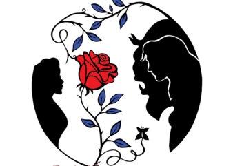 Tale as old as time, the beauty in the flowers of the devil, princess, cursed prince, cursed prince in devil, prince svg