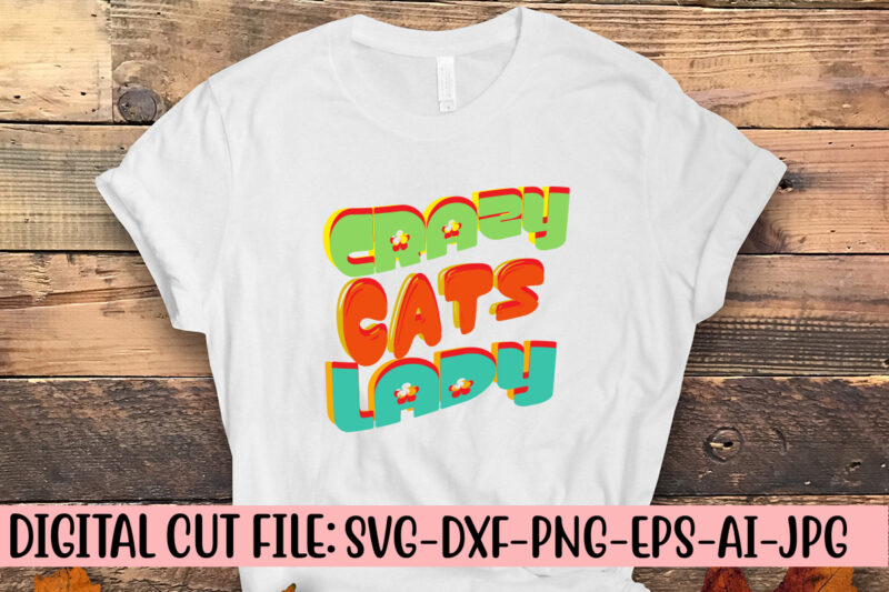 Crazy Cats Lady Retro SVG