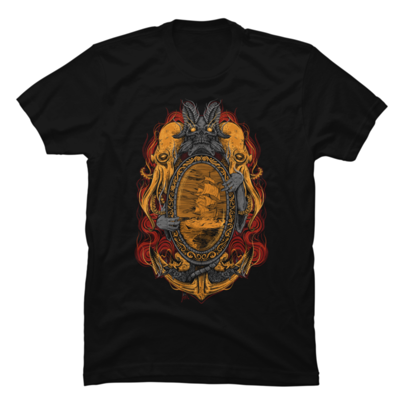 Creepy horned sea skull - Buy t-shirt designs
