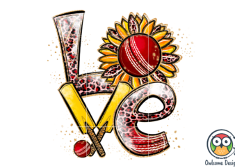 Cricket Love Sublimation PNG Designs