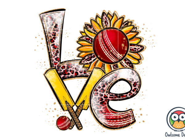 Cricket love sublimation png designs