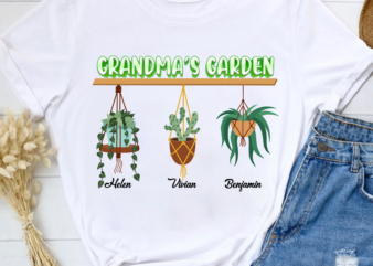 Custom Birth Flower Grandma Sweatshirt With Kids Names, Birthday Month Personalized Grandma, Mother_s Day Shirt, Grandma_s Garden PNG File TL