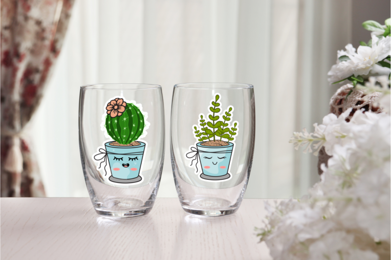 Cactus Plant Sticker Bundle