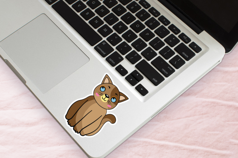 Cute Cats Cartoons Stickers Bundle