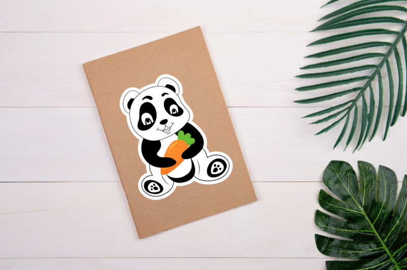 Cute Panda Printable Stickers Cricut Design (1196148)