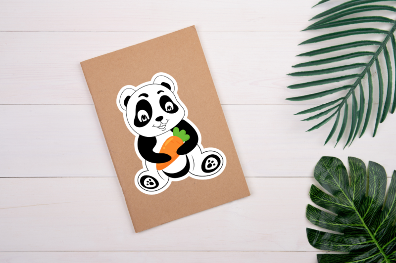 Cute Panda Printable Sticker Bundle