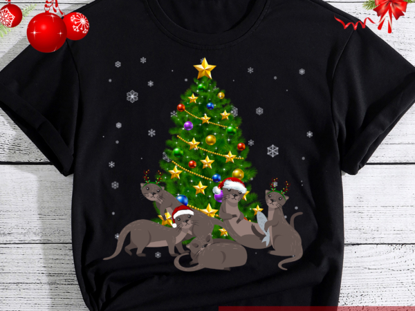 Cute ferrets funny christmas tree ferret animal lovers xmas nc t shirt vector file