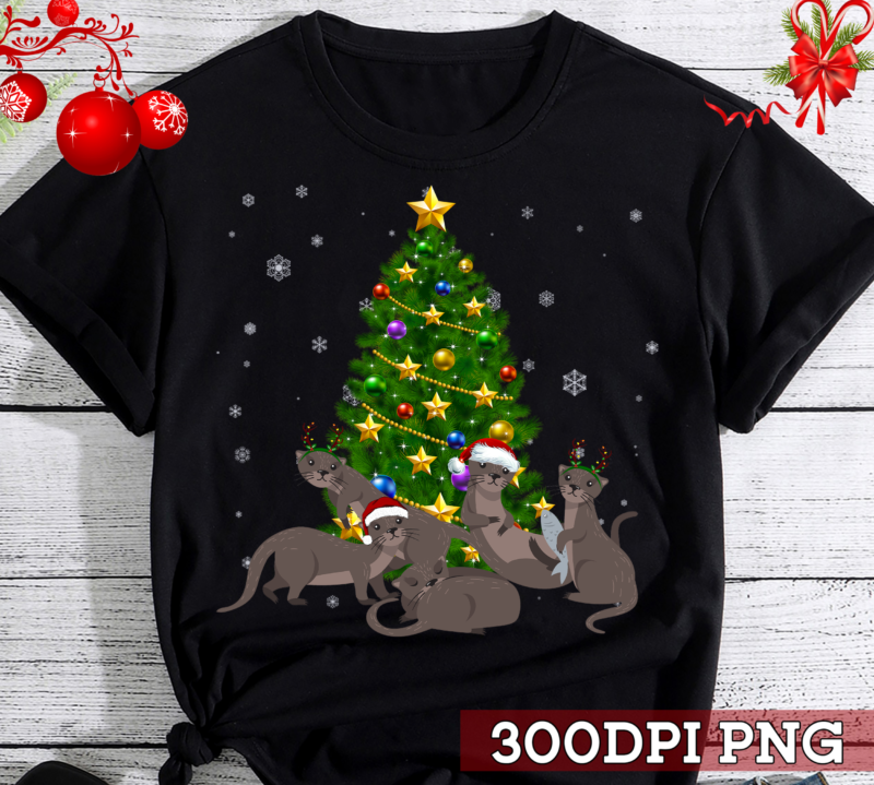 Cute Ferrets Funny Christmas Tree Ferret Animal Lovers Xmas NC
