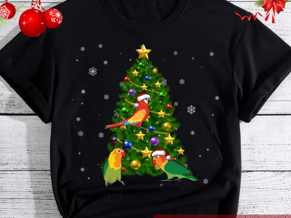 Cute parrots funny christmas tree parrot bird lovers xmas nc t shirt vector file