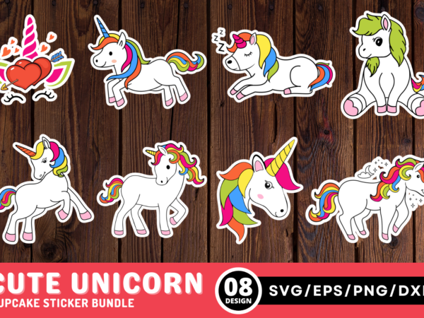 Cute unicorn svg bundle t shirt vector file