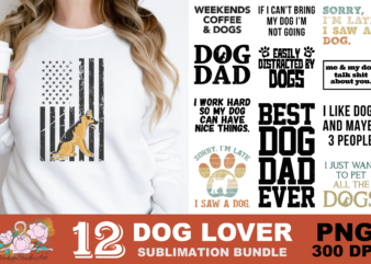 Best dog dad ever dog lover png sublimation design