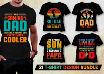 Dad Papa T-Shirt Design Bundle