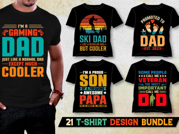 Dad papa t-shirt design bundle