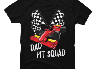 Dad Pit Squad Car Racing Japanese Drift Anime Cars Motorsport t shirt vector illustration