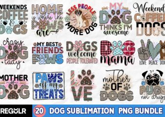 Dog Sublimation Bundle t shirt vector illustration