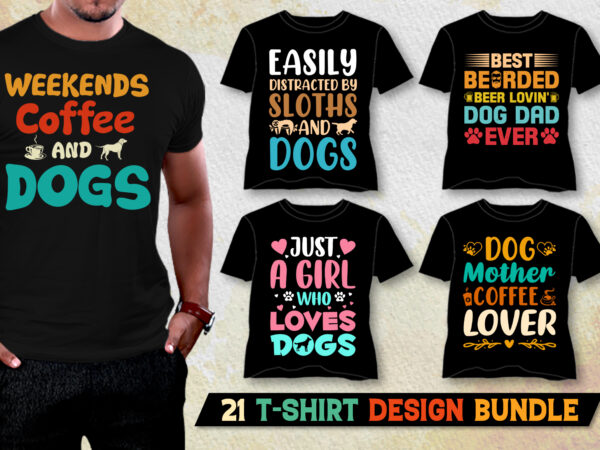 Dog t-shirt design bundle