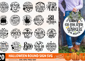 Halloween Round Sign Bundle