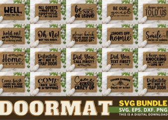 Doormat Svg Bundle t shirt vector illustration