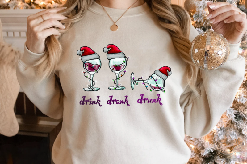 Funny Wine Christmas Sublimation Bundle