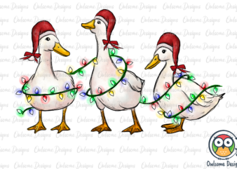 Duck Christmas PNG Sublimation t shirt vector illustration