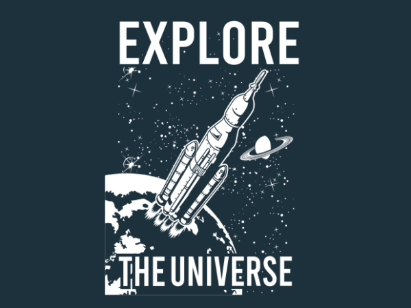 Explore the universe vector clipart