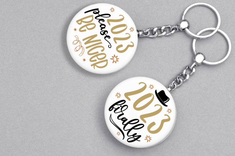 New Year Keychain Svg bundle