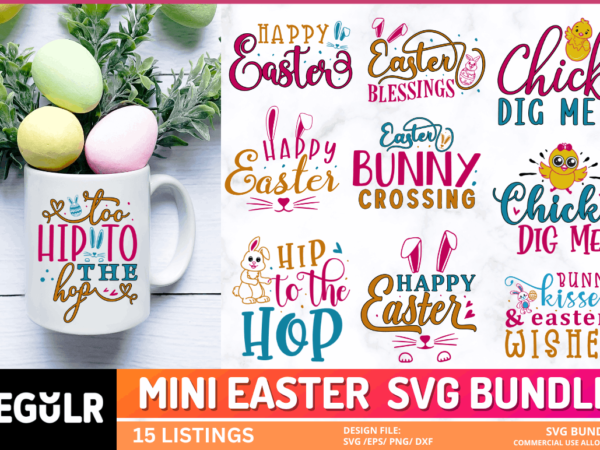 Easter svg bundle vector clipart