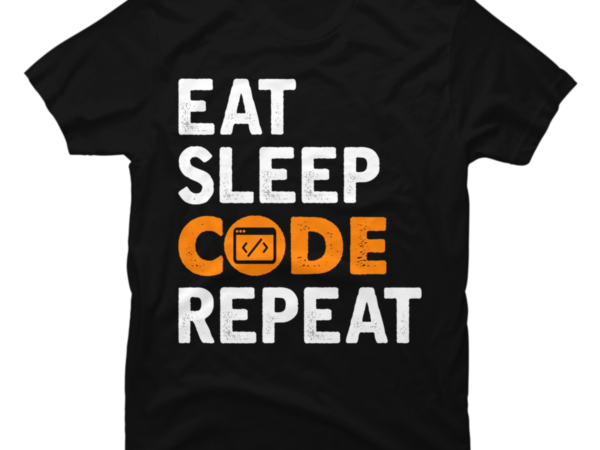 Eat Sleep Code Repeat Funny Programming Coding Gift vector clipart