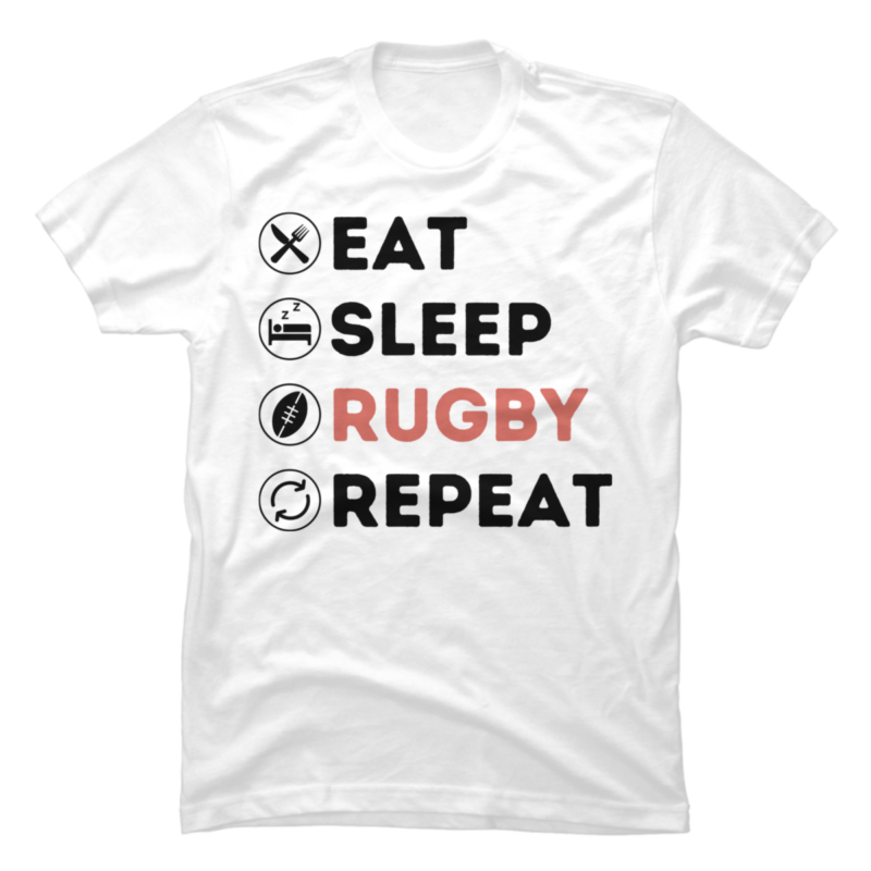 Eat sleep rugby repeat, funny rugby lovers gift - Buy t-shirt designs