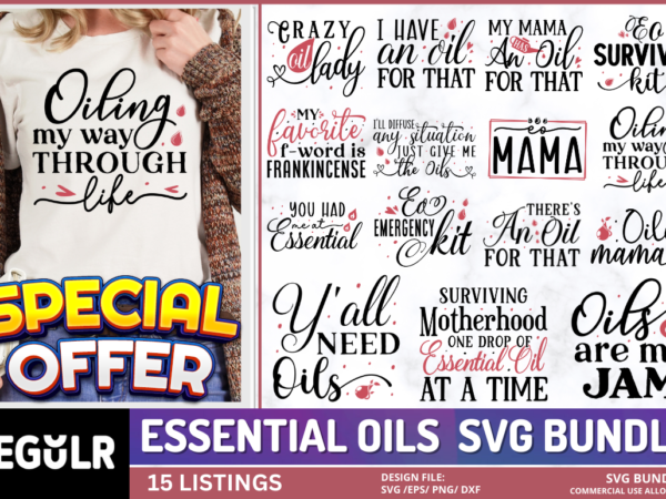 Essential oils svg bundle vector clipart