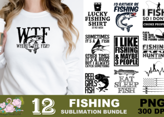 Fishing Fisherman PNG Sublimation Design