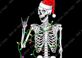 Santa Rocker Skeleton Hand Rock Christmas Png, Skeleton Hand Rock Xmas Png, Skeleton Christmas Png, Christmas Png t shirt template vector