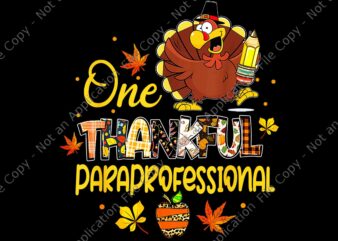 One Thankful Paraprofessional Turkey Pilgrim Thanksgiving Png, One Thankful Paraprofessional Png, Turkey Png, Thanksgiving Day Png