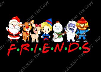 Christmas Friends Santa Rudolph Snowman Family Xmas Png, Christmas Friends Santa Png, Christmas Png, Santa Png t shirt vector file