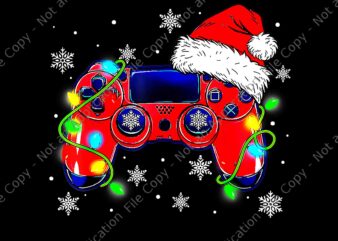 Video Game Controller Christmas Png, Santa Hat Gamer Png, Video Game Christmas Png, Christmas Png