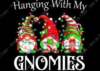 Hanging With My Gnomies Png, Christmas Gnome Png, Gnome Xmas Png, Christmas Png, Gnome Light Christmas Png graphic t shirt