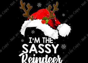 I’m The Sassy Reindeer Christmas Png, Reindeer Christmas Png, Reindeer Xmas Png, Christmas Png t shirt design for sale