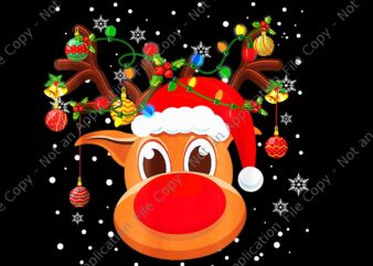 RUDOLPH Red Nose Reindeer Santa Christmas Png, Rudolph Reindeer Christmas Png, Reindeer Santa Png, Reindeer Xmas Png, Christmas Png