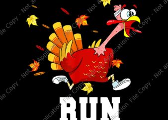 Turkey Run Png, Thanksgiving Running Turkey Trot Png, Thanksgiving Day Png t shirt designs for sale