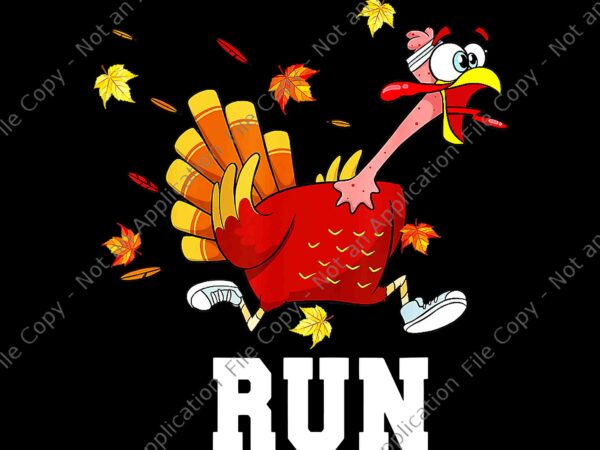 Turkey run png, thanksgiving running turkey trot png, thanksgiving day png t shirt designs for sale