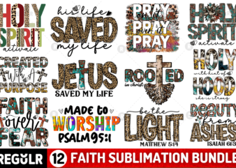 Faith Sublimation Bundle t shirt graphic design