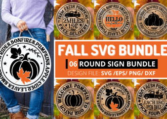 Fall Round Sign Svg Bundle