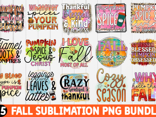 Fall sublimation bundle t shirt graphic design