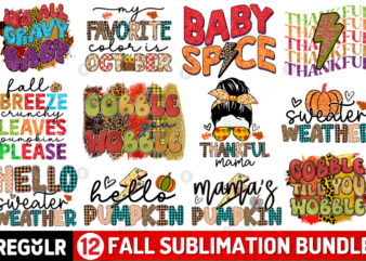 Fall Sublimation Bundle t shirt graphic design