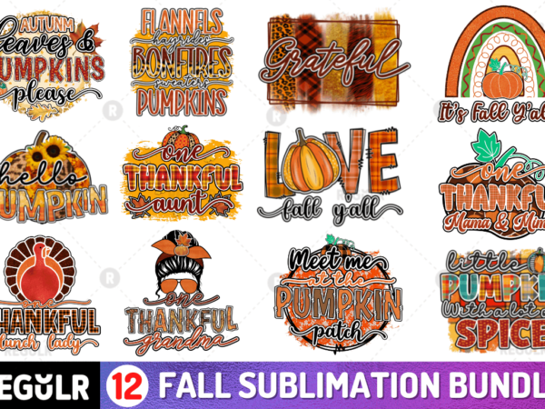 Fall sublimation bundle t shirt graphic design